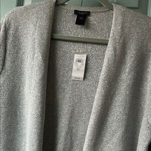 NWT Ann Taylor Silver Cardigan XL
